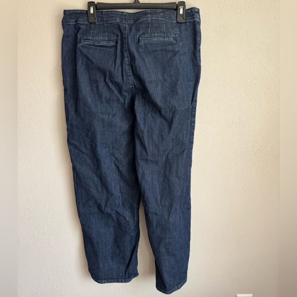 J.Jill Dark Wash Blue Denim Metropolitan Full Leg Jeans Womens 12 Y2K Classic - Picture 4 of 6